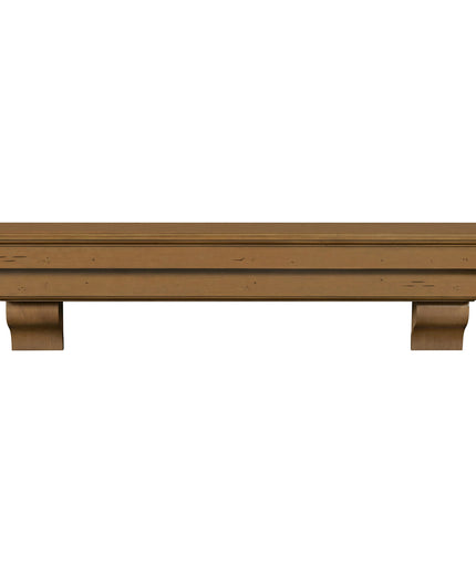 Pearl Mantels 60" Celeste Wood Fireplace Mantel Shelf with Corbels 497-60-10 - Dune