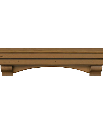 Pearl Mantels 60" Celeste Wood Fireplace Mantel Shelf with Corbels 497-60-10 - Dune