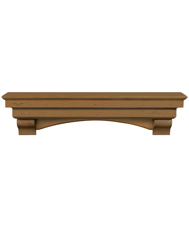Pearl Mantels 72" Celeste Wood Fireplace Mantel Shelf with Corbels 497-72-10 - Dune