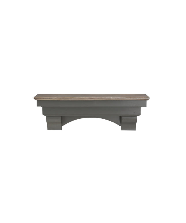 Pearl Mantels 48" Hadley Wood Fireplace Mantel Shelf with Corbels 499-48-27 - Cottage Distressed