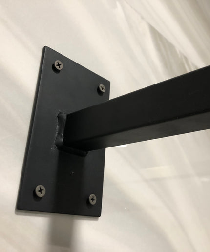 Modern L-Shaped 60”W x 30”D  Shower Curtain Rod for Bath Tub - Matte Black