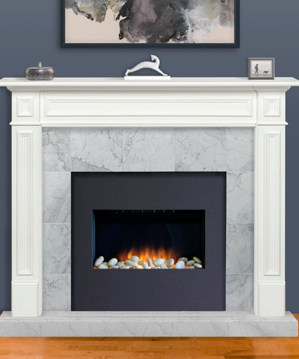 Pearl Mantels 64"W x 52"H x 8"D Mike MDF Fireplace Mantel Surround 525-48 - White