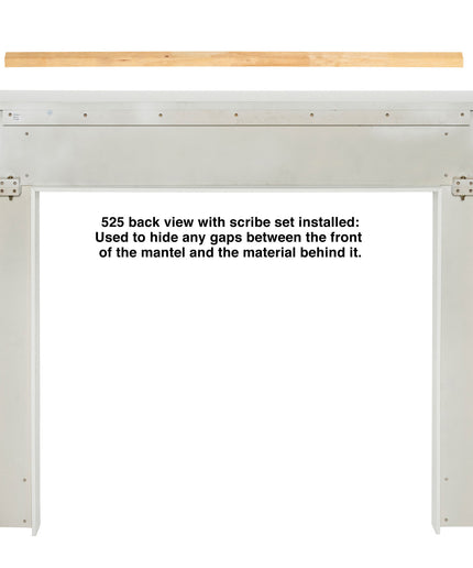 Pearl Mantels 64"W x 52"H x 8"D Mike MDF Fireplace Mantel Surround 525-48 - White