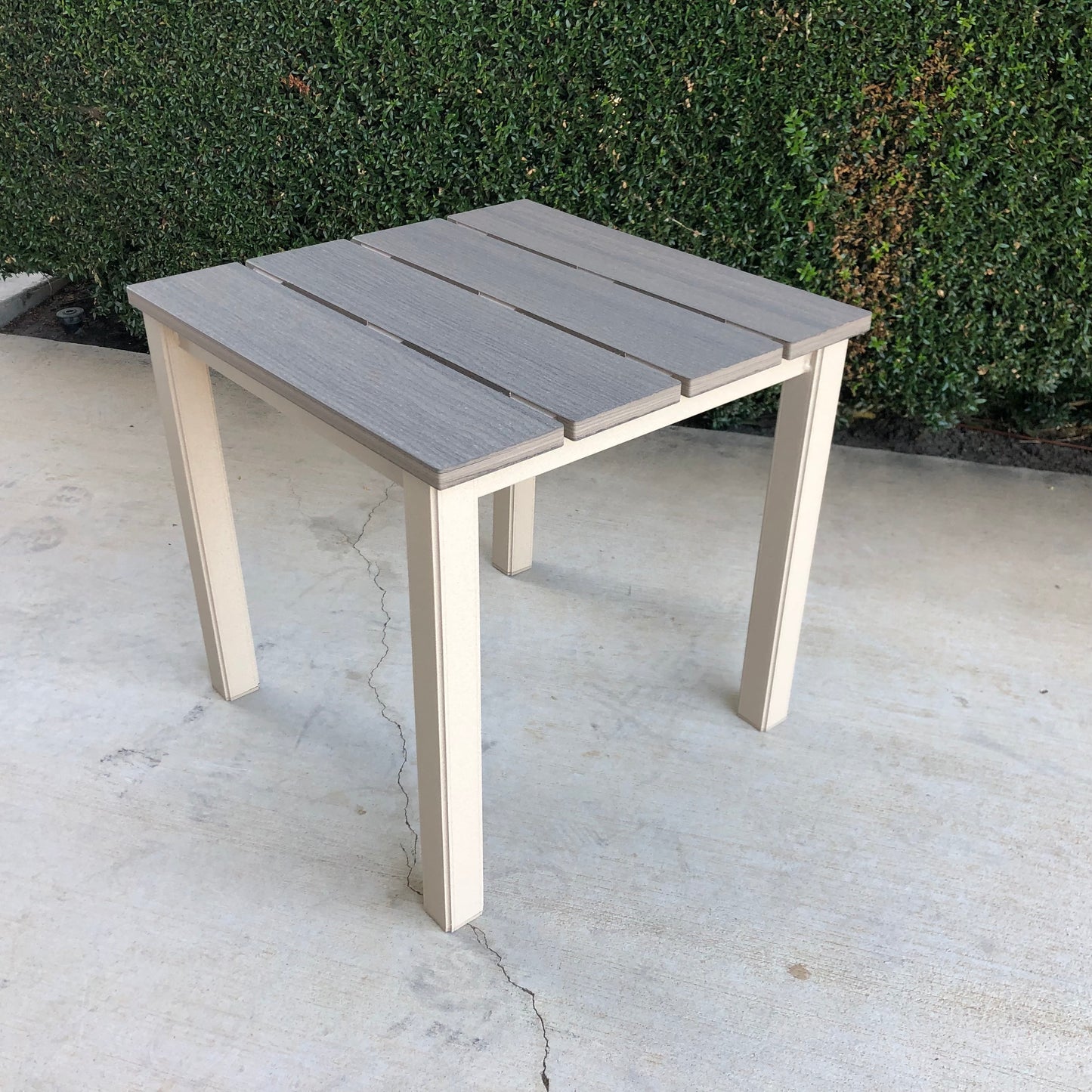Telescope 21" Square Rustic Polymer Top End Table 500DRX001 - Desert / Boardwalk