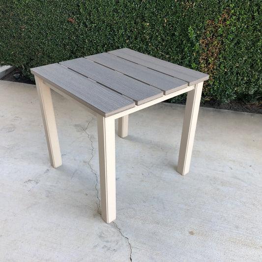 Telescope 21" Square Rustic Polymer Top End Table 500DRX001 - Desert / Boardwalk