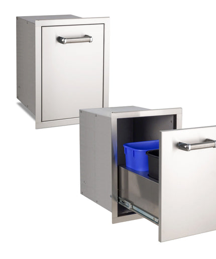 FireMagic Premium Flush Stainless Steel Trash Cabinet With Soft Close 53820TSC