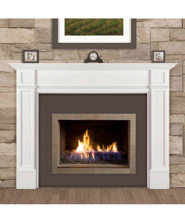 Pearl Mantels 80"W x 54"H x 8"D Marshall MDF Fireplace Mantel Surround 540-56 - White