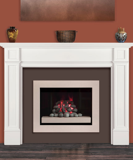 Pearl Mantels 80"W x 54"H x 8"D Marshall MDF Fireplace Mantel Surround 540-56 - White