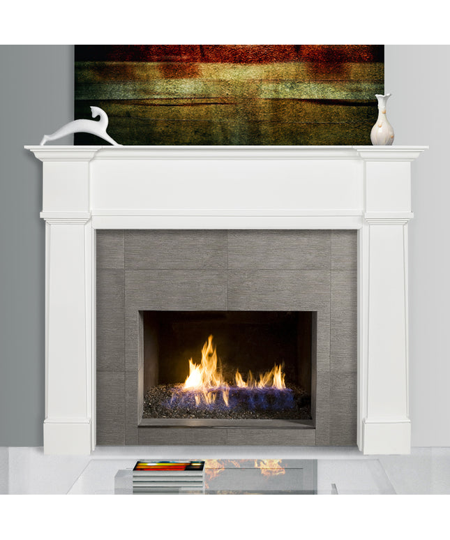 Pearl Mantels 79"W x 57"H x 8"D Richmond MDF Fireplace Mantel Surround 550-56 - White