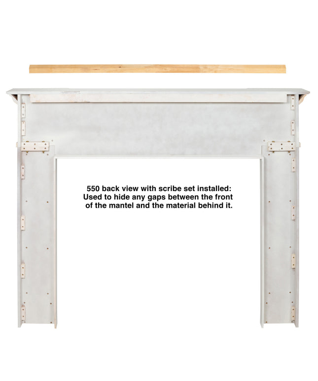 Pearl Mantels 79"W x 57"H x 8"D Richmond MDF Fireplace Mantel Surround 550-56 - White