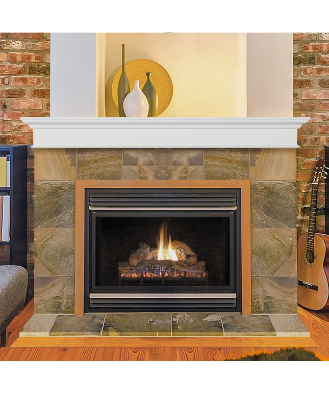 Pearl Mantels 72" Henry MDF Fireplace Mantel Shelf 610-72 - White