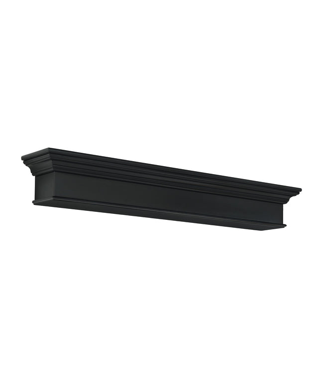Pearl Mantels 72" Henry MDF Fireplace Mantel Shelf 610-72B - Black