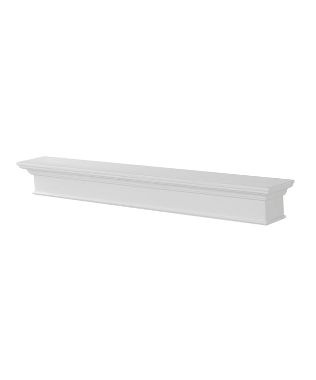 Pearl Mantels 72" Henry MDF Fireplace Mantel Shelf 610-72 - White
