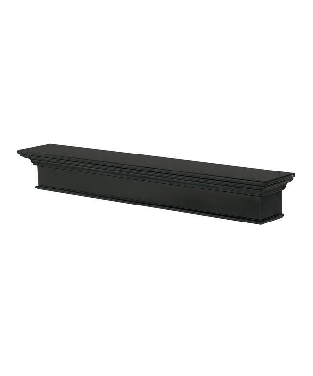 Pearl Mantels 72" Henry MDF Fireplace Mantel Shelf 610-72B - Black