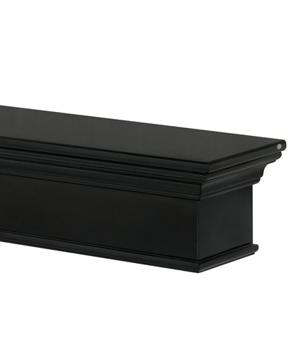 Pearl Mantels 48" Henry MDF Fireplace Mantel Shelf 610-48B - Black