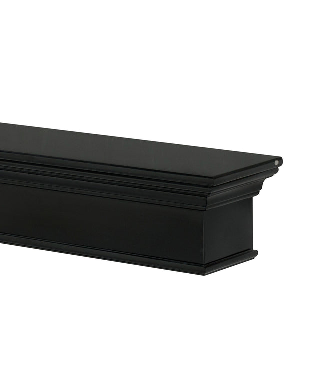 Pearl Mantels 48" Henry MDF Fireplace Mantel Shelf 610-48B - Black