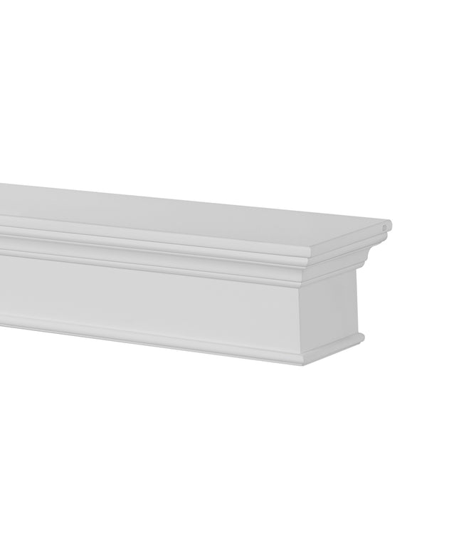 Pearl Mantels 72" Henry MDF Fireplace Mantel Shelf 610-72 - White