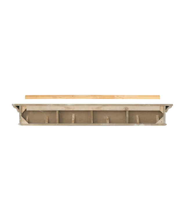 Pearl Mantels 72" Henry MDF Fireplace Mantel Shelf 610-72B - Black