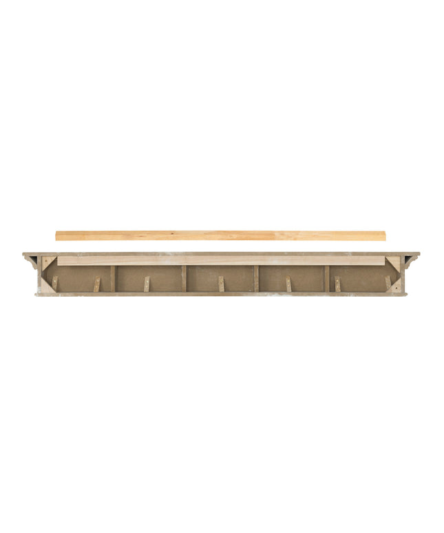Pearl Mantels 72" Henry MDF Fireplace Mantel Shelf 610-72 - White