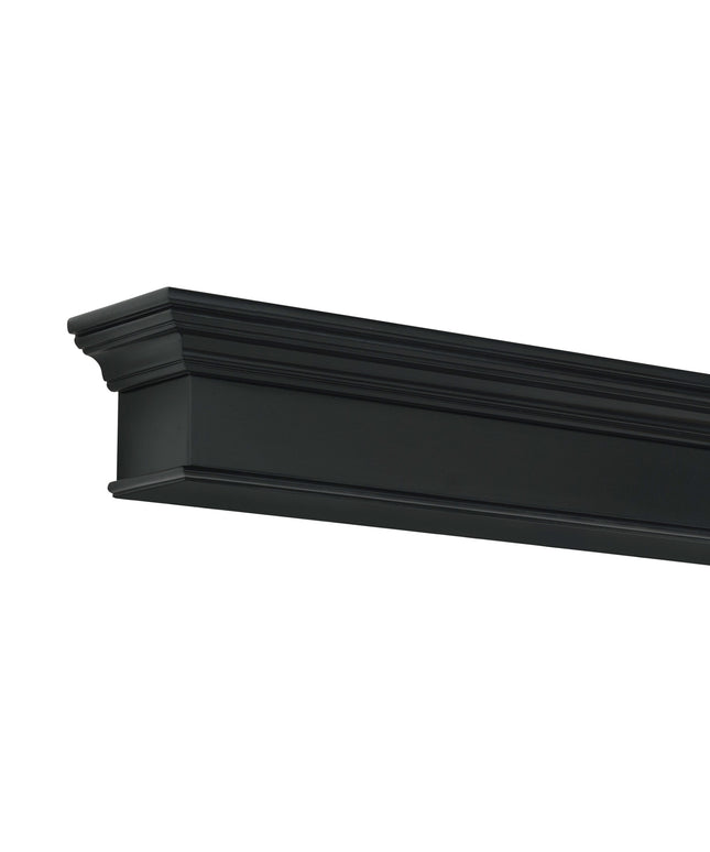 Pearl Mantels 48" Henry MDF Fireplace Mantel Shelf 610-48B - Black