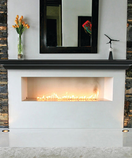 Pearl Mantels 72" Crestwood MDF Fireplace Mantel Shelf 618-72B - Black