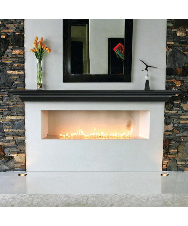 Pearl Mantels 60" Crestwood MDF Fireplace Mantel Shelf 618-60B - Black