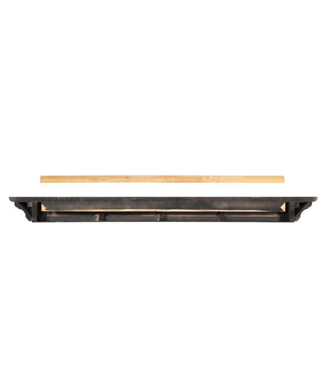 Pearl Mantels 48" Crestwood MDF Fireplace Mantel Shelf 618-48B - Black