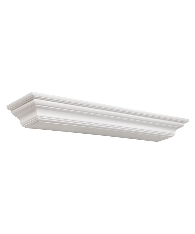 Pearl Mantels 48" Crestwood MDF Fireplace Mantel Shelf 618-48 - White