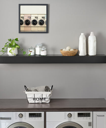 Pearl Mantels 84" Tyler MDF Fireplace Mantel Shelf 670-84B - Black