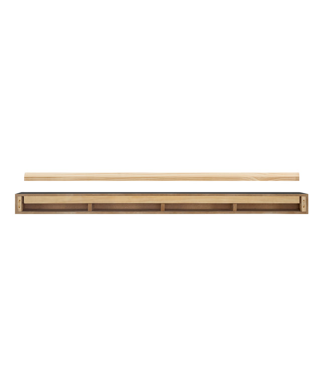 Pearl Mantels 60" Tyler MDF Fireplace Mantel Shelf 670-60B - Black