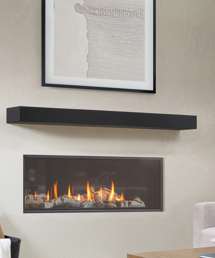 Pearl Mantels 84" Tyler MDF Fireplace Mantel Shelf 670-84B - Black