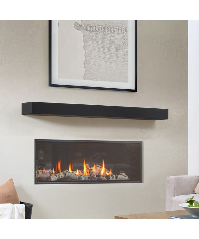 Pearl Mantels 60" Tyler MDF Fireplace Mantel Shelf 670-60B - Black