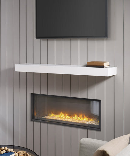 Pearl Mantels 60" Tyler MDF Fireplace Mantel Shelf 670-60 - White