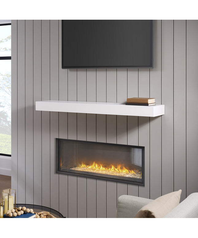 Pearl Mantels 60" Tyler MDF Fireplace Mantel Shelf 670-60 - White