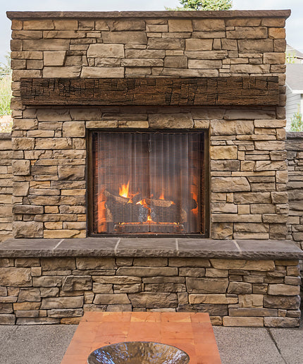 Pearl Mantels 60" Tavern Timbered Beam Non-Combustible Fireplace Mantel Shelf NCT-60TR - Toasted Rye