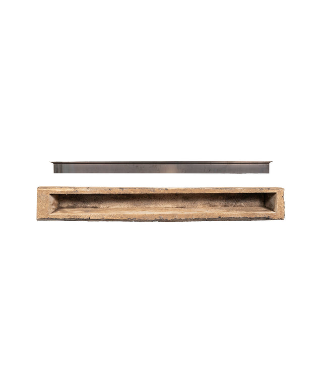 Pearl Mantels 72" Tavern Timbered Beam Non-Combustible Fireplace Mantel Shelf NCT-72RR - River Rock