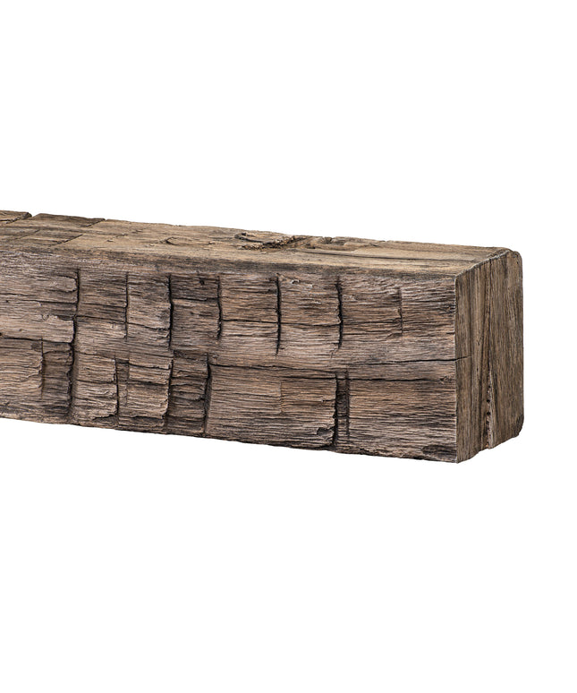 Pearl Mantels 72" Tavern Timbered Beam Non-Combustible Fireplace Mantel Shelf NCT-72RR - River Rock