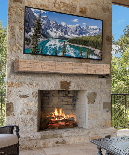 Pearl Mantels 72" Tavern Timbered Beam Non-Combustible Fireplace Mantel Shelf NCT-72W - Wheat