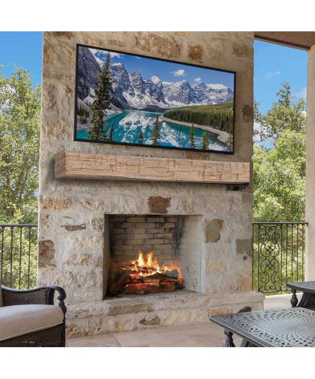 Pearl Mantels 72" Tavern Timbered Beam Non-Combustible Fireplace Mantel Shelf NCT-72W - Wheat