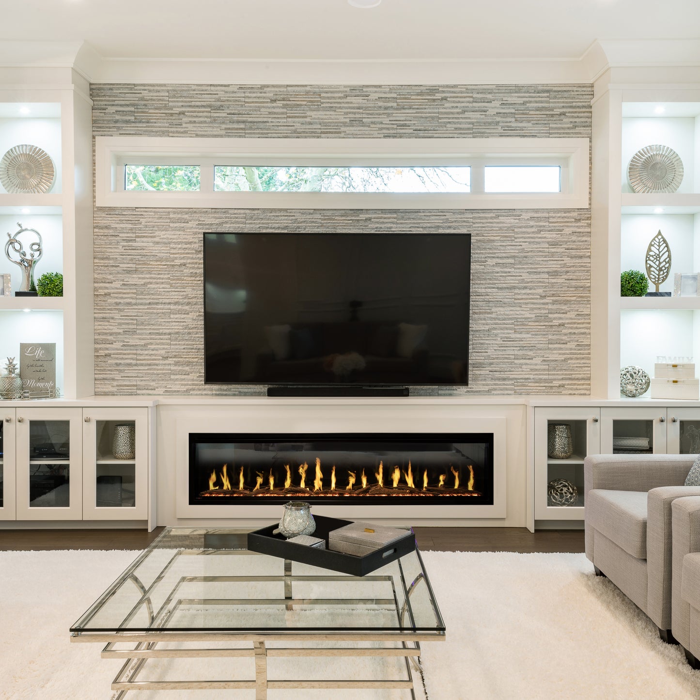 76" Modern Flames Orion® Slim Fireplace OR76-SLIM