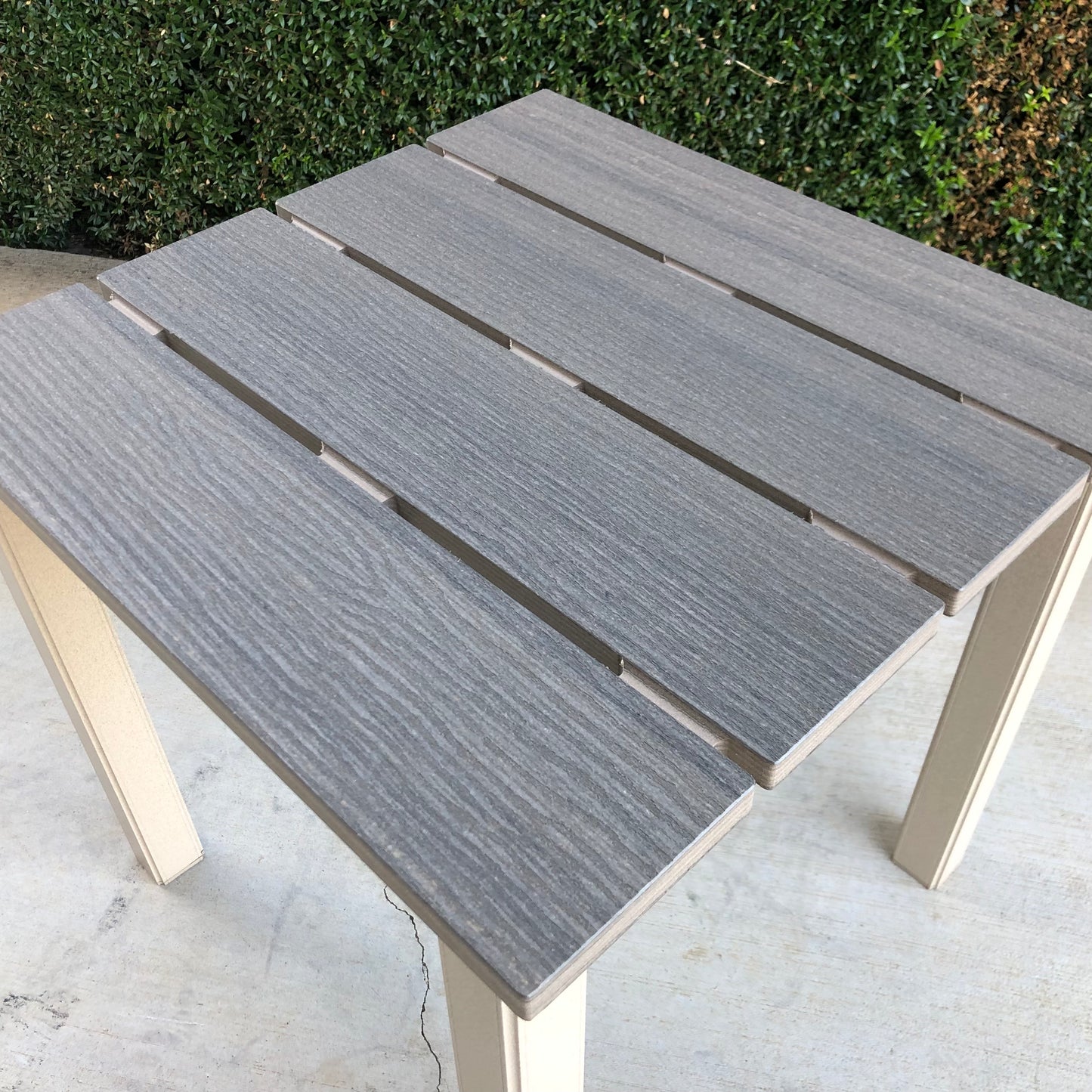 Telescope 21" Square Rustic Polymer Top End Table 500DRX001 - Desert / Boardwalk