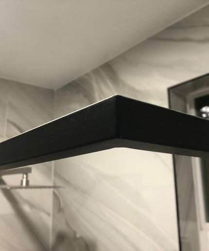 Modern L-Shaped 60”W x 30”D  Shower Curtain Rod for Bath Tub - Matte Black