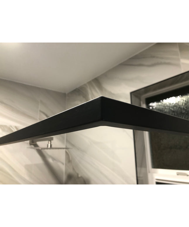 Modern L-Shaped 60”W x 30”D  Shower Curtain Rod for Bath Tub - Matte Black