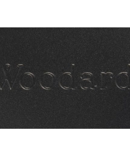 Woodard Belden Cushion Swivel Rocking Lounge Chair 690477M - Textured Black / Canvas Heather Beige