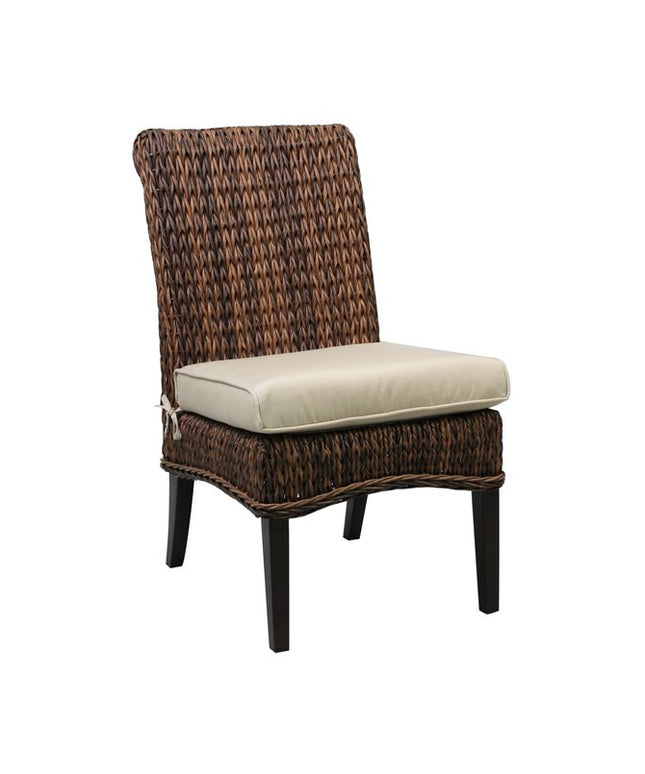 Patio Renaissance Antigua Side Chair with Cushion 973820 - Cloves / Sailcloth Sahara