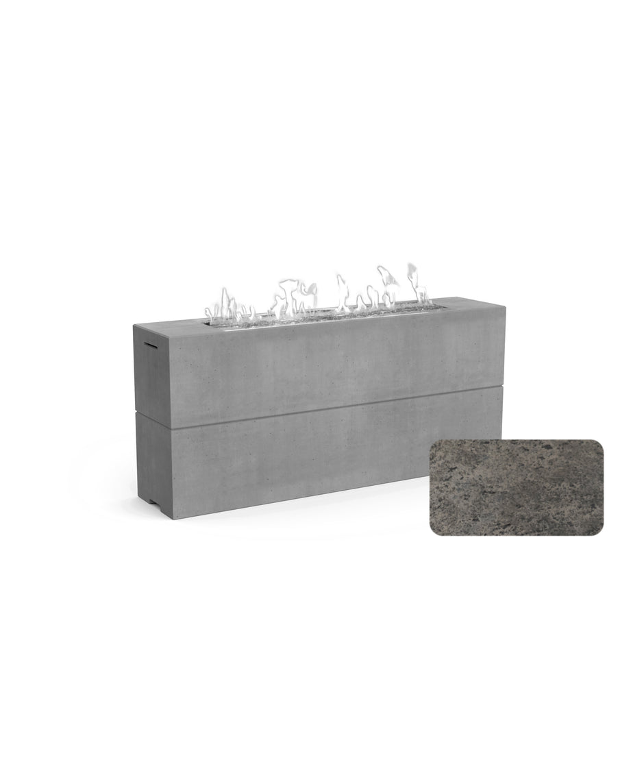 American Fyre Designs 72"W x 16"D x 32"H Rectangle Milan Tall Linear F