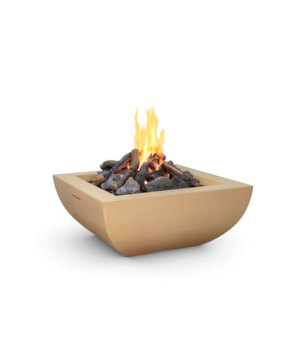 American Fyre Designs 36"W x 36"D x 15-1/4"H Bordeaux Square Fire Bowl 430-CB-11-M6 - Cafe Blanco