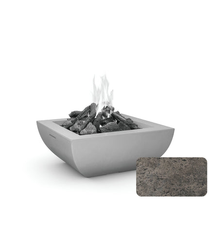 American Fyre Designs 36"W x 36"D x 15-1/4"H Bordeaux Square Fire Bowl 430-DB-11-M6 - Dark Bassalt