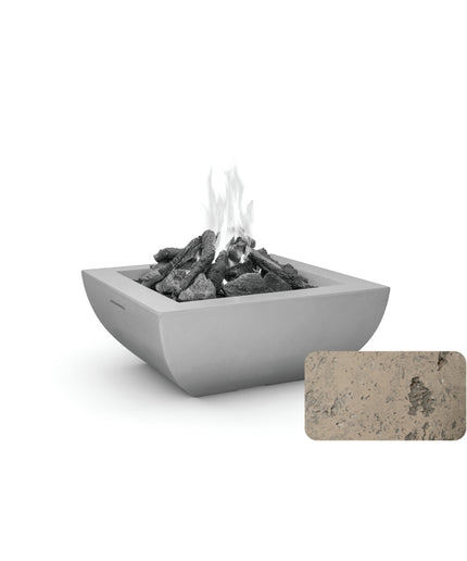 American Fyre Designs 36"W x 36"D x 15-1/4"H Bordeaux Square Fire Bowl 430-LB-11-M6 - Light Bassalt