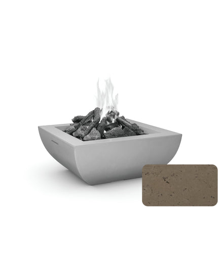 American Fyre Designs 36"W x 36"D x 15-1/4"H Bordeaux Square Fire Bowl 430-SM-11-M6 - Smoke